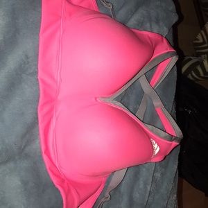 pink adidas sports bra